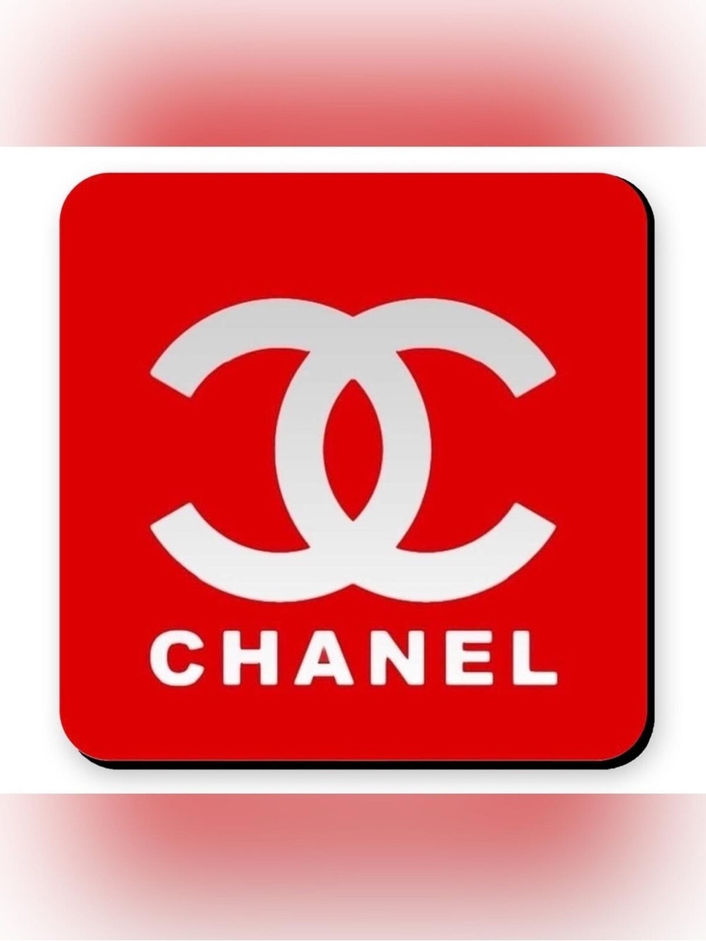 Chanel Logo Novelty Fashion Coaster Set - Set of 4 Glossy Coasters - Picture 3 of 7